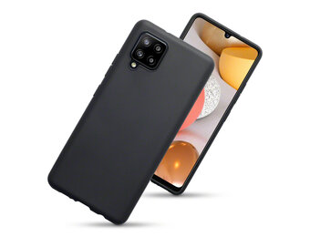 Qubits - Softcase hoes - Samsung Galaxy A42 - Zwart