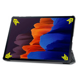 3-Vouw sleepcover hoes Eiffeltoren voor de Samsung Galaxy Tab S7 Plus en Samsung Galaxy Tab S8 Plus