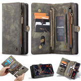 Vintage 2 in 1 portemonnee hoes Zwart voor de Samsung Galaxy S20 FE