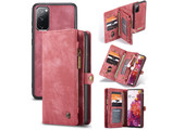 Caseme - vintage 2 in 1 portemonnee hoes - Samsung Galaxy S20 FE- Rood