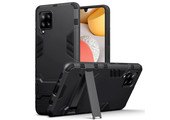 Qubits - Double Armor Layer hoes met stand - Samsung Galaxy A42 - Zwart
