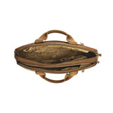 Jovi leren laptoptas Cognac voor 14 inch laptops
