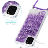 Backcover hoes Glitter Paars met koord voor de iPhone 12 Pro Max