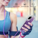 Backcover hoes Glitter Paars met koord voor de iPhone 12 Pro Max