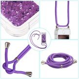 Backcover hoes Glitter Paars met koord voor de iPhone 12 Pro Max