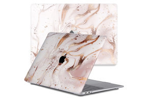 Lunso MacBook Air 13 inch (2018-2019) cover hoes - case - Marble Vera