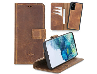 NorthLife - 2-in-1 (RFID) bookcase hoes - Samsung Galaxy S20 - Villa Cruoninga Cognac