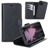 iPhone 11 Pro leren afneembare 2-in-1 bookcase telefoonhoes - Zwart
