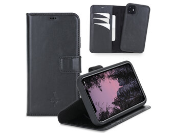 NorthLife - Uitneembare 2-in-1 (RFID) bookcase hoes - iPhone 11 - Burcht Trecht Zwart