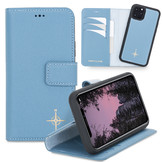 iPhone 11 Pro leren afneembare 2-in-1 bookcase telefoonhoes - Lichtblauw
