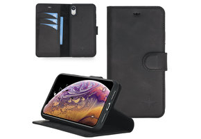 NorthLife - Uitneembare 2-in-1 sleepcover bookcase hoes - iPhone XR - Tiguan Leer Zwart