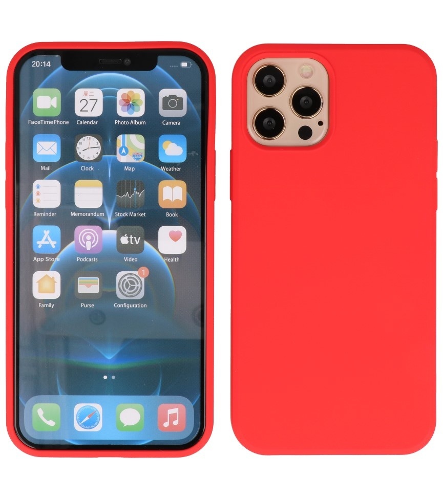 Softcase hoes voor de iPhone 12 Pro  Max rood
