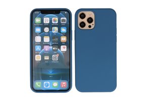 Lunso - Softcase hoes -  iPhone 12  Pro Max  - Blauw