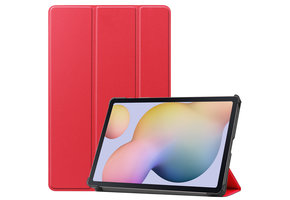 3-Vouw sleepcover hoes - Samsung Galaxy Tab S7 / Tab S8 - Rood