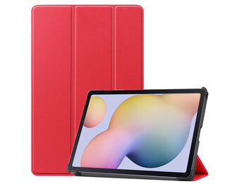 3-Vouw sleepcover hoes - Samsung Galaxy Tab S7 / Tab S8 - Rood