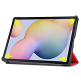 3-Vouw sleepcover hoes Rood voor de Samsung Galaxy Tab S7 en Samsung Galaxy Tab S8