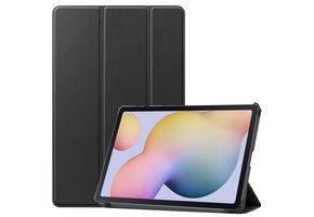 3-Vouw sleepcover hoes - Samsung Galaxy Tab S7 / Tab S8 - Zwart