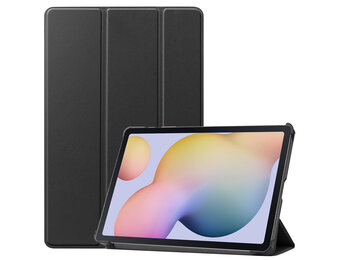 3-Vouw sleepcover hoes - Samsung Galaxy Tab S7 / Tab S8 - Zwart