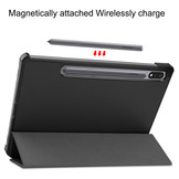 3-Vouw sleepcover hoes Zwart voor de Samsung Galaxy Tab S7 en Samsung Galaxy Tab S8