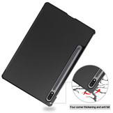 3-Vouw sleepcover hoes Zwart voor de Samsung Galaxy Tab S7 en Samsung Galaxy Tab S8