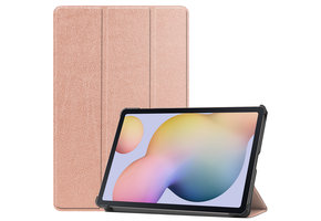 3-Vouw sleepcover hoes - Samsung Galaxy Tab S7 / Tab S8 - Rose Goud