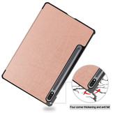 3-Vouw sleepcover hoes Rose Goud voor de Samsung Galaxy Tab S7 en Samsung Galaxy Tab S8