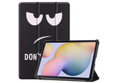 3-Vouw sleepcover hoes - Samsung Galaxy Tab S7 / Tab S8 - Don't Touch