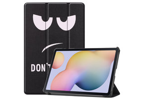 3-Vouw sleepcover hoes - Samsung Galaxy Tab S7 / Tab S8 - Don't Touch