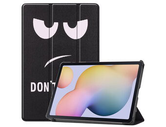 3-Vouw sleepcover hoes - Samsung Galaxy Tab S7 / Tab S8 - Don't Touch