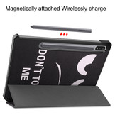 3-Vouw sleepcover hoes Don't Touch voor de Samsung Galaxy Tab S7 en Samsung Galaxy Tab S8