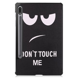 3-Vouw sleepcover hoes Don't Touch voor de Samsung Galaxy Tab S7 en Samsung Galaxy Tab S8