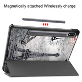 3-Vouw sleepcover hoes Eiffeltoren voor de Samsung Galaxy Tab S7  en Samsung Galaxy Tab S8