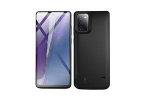 Lunso - Battery Power Case hoes - Samsung Galaxy Note 20 - 6000 mAh - Zwart