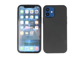 Lunso - Softcase hoes -  iPhone 12  Mini  - Zwart