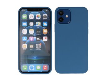 Lunso - Softcase hoes - iPhone 12 Mini - Blauw