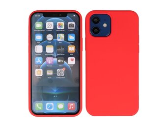 Lunso - Softcase hoes -  iPhone 12  Mini  - Rood