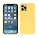 Softcase hoes voor de iPhone 12 en iPhone 12 Pro Geel
