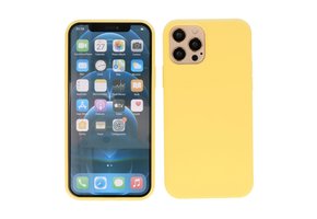 Lunso - Softcase hoes -  iPhone 12 / iPhone 12 Pro - Geel