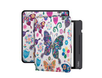 Lunso Kobo Libra H20 hoes (7 inch) - sleep cover - Vlinders