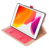 iPad 10.2 inch 2019, 2020 en 2021 - Luxe stand flip cover hoes - Rood