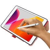 iPad 10.2 inch 2019, 2020 en 2021 - Luxe stand flip cover hoes - Rood