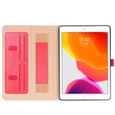 iPad 10.2 inch 2019, 2020 en 2021 - Luxe stand flip cover hoes - Rood