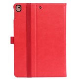 iPad 10.2 inch 2019, 2020 en 2021 - Luxe stand flip cover hoes - Rood