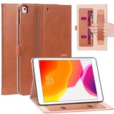 iPad 10.2 inch 2019, 2020 en 2021 - Luxe stand flip cover hoes - Bruin