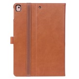 iPad 10.2 inch 2019, 2020 en 2021 - Luxe stand flip cover hoes - Bruin