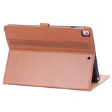 iPad 10.2 inch 2019, 2020 en 2021 - Luxe stand flip cover hoes - Bruin