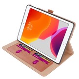 iPad 10.2 inch 2019, 2020 en 2021 - Luxe stand flip cover hoes - Bruin