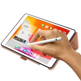 iPad 10.2 inch 2019, 2020 en 2021 - Luxe stand flip cover hoes - Bruin
