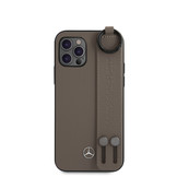 Leren backcover hoes Bruin met Handstrap voor de iPhone 12 Pro Max