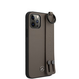 Leren backcover hoes Bruin met Handstrap voor de iPhone 12 Pro Max